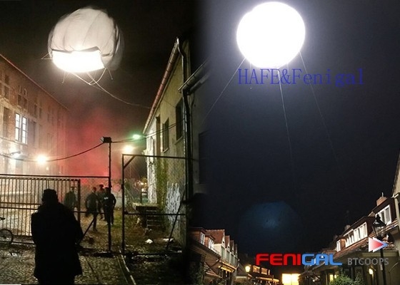 LED Ellipse Film Lighting Balloon 1200W Inflatable Suspension Balloon For Television And Film Lighting