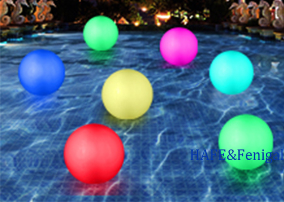 40cm Inflatable Waterproof PVC Floating LED Lighting Pool Beach Balls For Sale