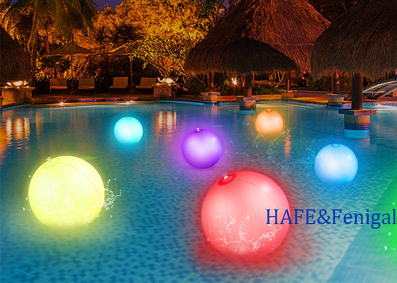 40cm Inflatable Waterproof PVC Floating LED Lighting Pool Beach Balls For Sale