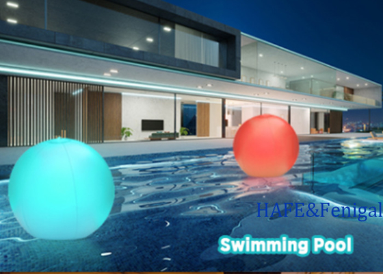 40cm Inflatable Waterproof PVC Floating LED Lighting Pool Beach Balls For Sale