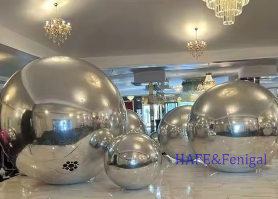Custom Giant Inflatable Mirror Ball Colorful Sealed Silver Inflatable Mirror Ball Disco For Parties And Weddings