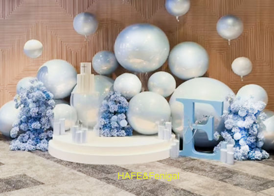 Durable PVC White Shiny Balloons Suitable For Wedding Or Birthday Decorations