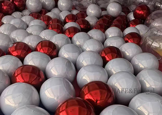 Custom Size PVC Double Layer Silver Mirror Balloon For Event Festival Decoration