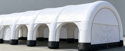 Inflatable Air Tent with Waterproof Sealed Seams and Rapid 16-Minute Setup for Modular Scalability up to 32.4m