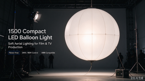 1500 LED Adjustable Compact LED Balloon Light and Inflatable Lighting Balloon for Film Production