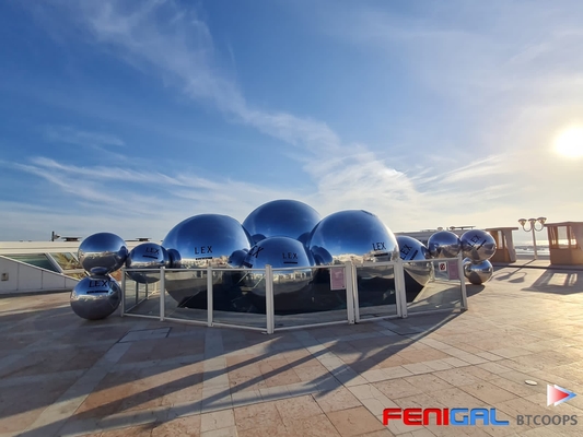 Große Veranstaltung PVC schwimmende Ballon Sphären Aufblasbare Dekorationsspiegel für Dekoration