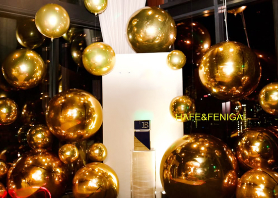 Aufblasbare zweischichtige Pvc-Gold glänzende Spiegelballons für mehrtägige Veranstaltungen