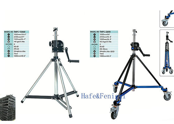 TMFE Telescopic & TMFC Fixed Stands: Professional Support up to 80kg Load & 5.1m Height