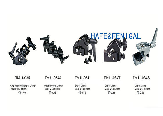 Professionelle Superklemmen & Grip Heads für die Montage von Studio-, Bühnen- & Filmausrüstung