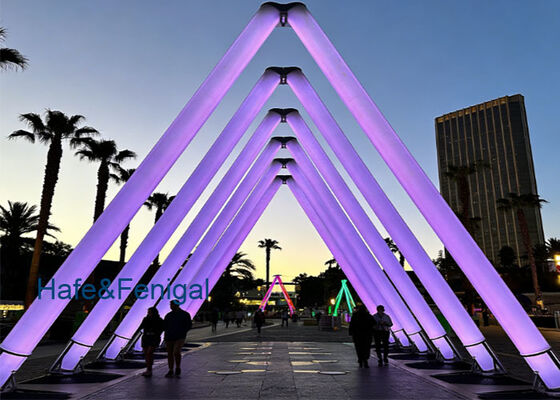 Iris-tube Space Art Decorative Inflatable Thin Column Lamp – 5m RGBW LED with DMX Control
