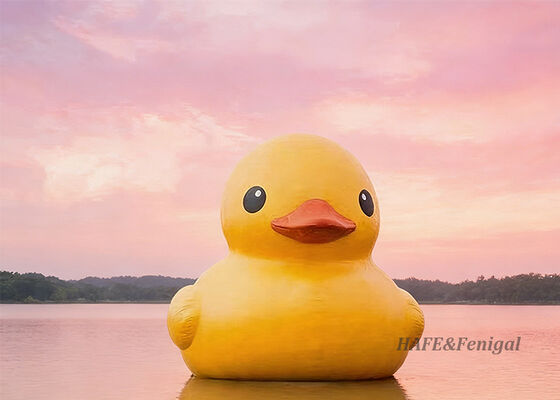 Individuell gestaltete aufblasbare gelbe Cartoon-Enten sind für Outdoor-Parks geeignet und können auf dem Wasser verwendet werden