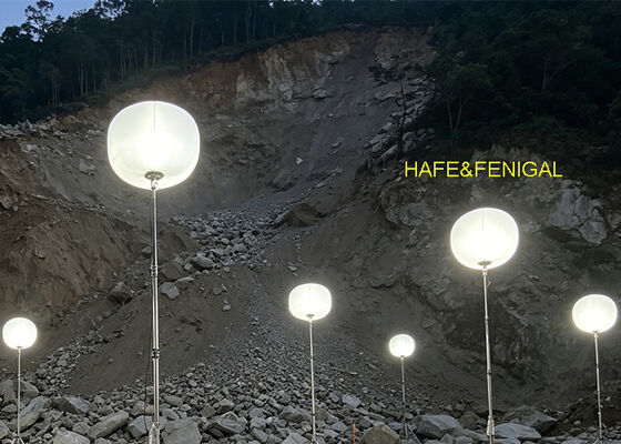 200W LED Balloon Light with IP65 Waterproof and Battery-Powered for Silent Mobile Work