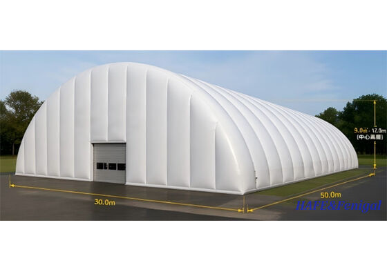 Großes 30m x 50m aufblasbares Luftzelt mit hoher Windbeständigkeit für Veranstaltungen und Ausstellungen