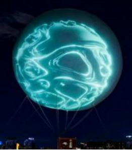 6m Diameter Inflatable Advertising Balloon with Custom Adhesive-Backed TPU Material for 360-Degree Visual Presence