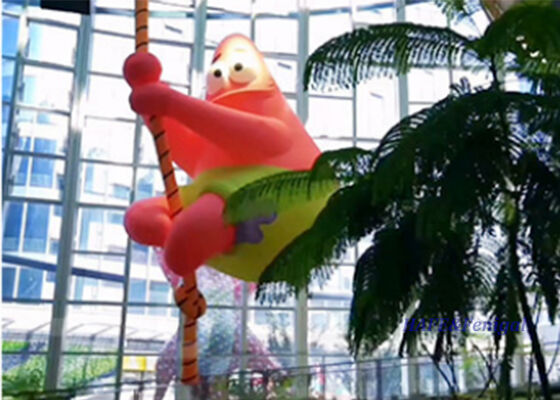 Custom Suspended Inflatable Starfish Display mit 6 Meter Durchmesser für eine hohe visuelle Attraktion in Einkaufszentren