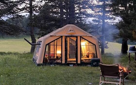 Aufblasbares Luftzelt, strapazierfähiges, wasserdichtes, aufblasbares Zelt, ideal für Camping im Freien, Festivals, Sportveranstaltungen und Events